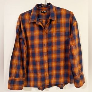 Madewell boyfriend flannel, l